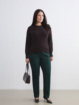 Bisiklet Yaka Kad?n Triko Kazak