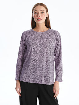 Bisiklet Yaka Desenli Kad?n Bluz