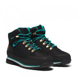 Женские ботинки Timberland Euro Hiker Boot Fabric/Leather WP черные  фото 7