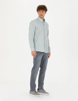 Gri Straight Fit Jean Pantolon