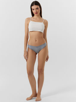 Цена за 2 штуки! Трусы слипы женские серые с принтом ромбики на сером 412281