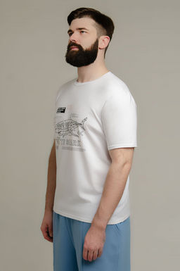 Арт. 67111 Футболка мужская 50-58 (5 шт) Цвет:белый