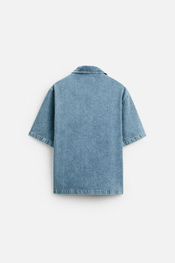 ZIPPED DENIM SHIRT - Zara фото 7