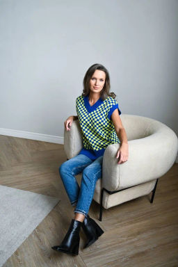 Жилет ЖЛв 1047 Синий - T.C.T фото 2