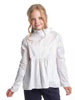 Рубашка для девочки в школу белая UD 7823 белый - Mini maxi фото 9