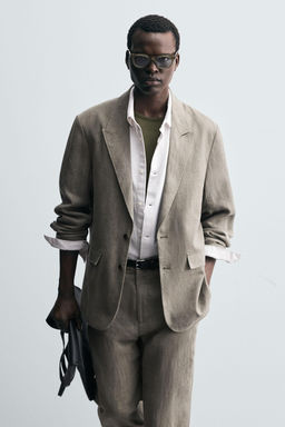 WASHED 100% LINEN SUIT BLAZER - Zara фото 7