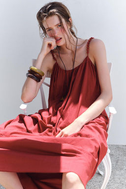 OVERSIZED STRAPPY DRESS - Zara фото 6