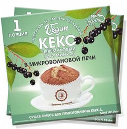 Кекс VEGAN за 2 минуты черемуховый