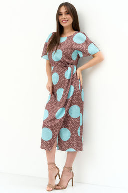 Платье Magia mody 2276 какао+бирюза
