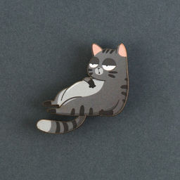 Цена за 2 шт. Значок деревянный Талисман на пофигизм, 4?3.7 см