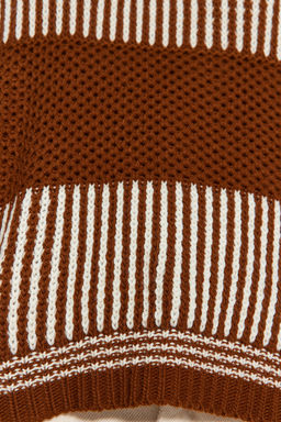 Ac?k Yesil Genis Kal?p Cizgili Triko Kazak TWOAW23KZ00012 - Trendyolmilla фото 27