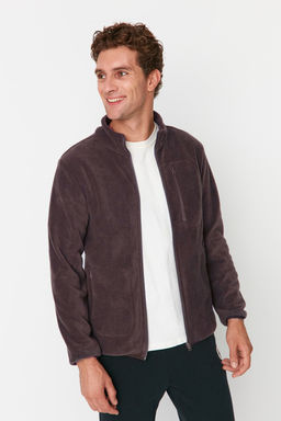 TRENDYOL MAN Siyah Regular/Normal Kesim Fermuarl? S?cak Tutan Kal?n Anti-pilling Polar Sweatshirt TMNAW23HI00050 - Trendyolmilla фото 2
