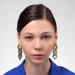 Серьги металл Цепь широкие звенья, 3шт, цвет золото - Queen fair фото 4