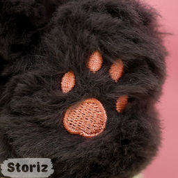 Мягкая игрушка "Curly Cat" черный, 23см