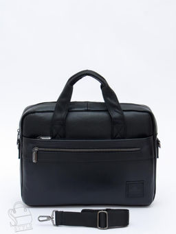 Портфель мужской кожаный 11011Z black Zinimsk