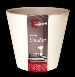 Горшок для цветов London 230 мм, 5л сливочный