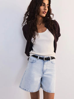 Джинсовые шорты А-силуэта ZR2605092321-100 / Zarina