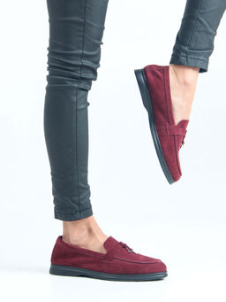 Лоферы туфли 170.2614bl. бордо замша