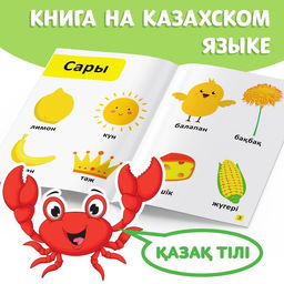 Обучающая книга Учим цвета, казахский язык, 20 стр. - Буква-ленд фото 4