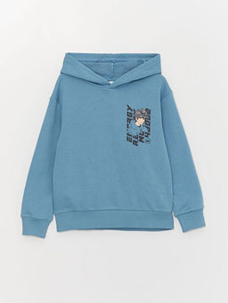 Rahat Kal?p Bask?l? Erkek ?ocuk Hoodie
