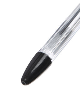 Набор шариковых ручек, 4 штуки, узел 0.5 мм, чёрный стержень, резиновый упор, прозрачный корпус
