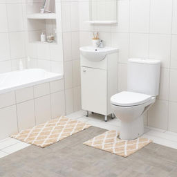 Набор ковриков для ванной и туалета Доляна AntiSlip, 2 шт, 5080 см, 5050 см