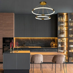 Светильник «Рингас» 2хLED 68 Вт 3000-6000К золото 57×57×120 см BayerLux
