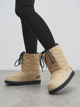 Женские дутики LOVE MOSCHINO SKI BOOT Артикул 4562725, бежевый  фото 6