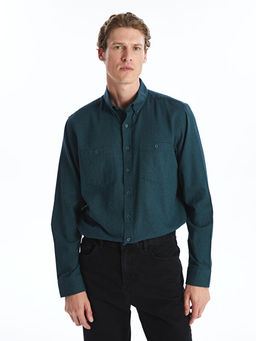 Regular Fit Uzun Kollu Gabardin Erkek G?mlek