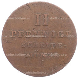 Монета 2 пфеннига 1824 года С Брауншвейг-Каленбург-Ганновер
