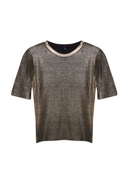 Alt?n Crop Varak Bisiklet YakaTriko Kazak TWOAW25KZ00267 - Trendyolmilla фото 6