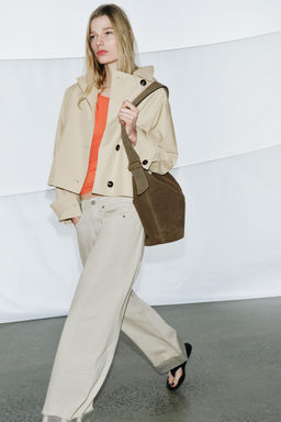SHORT WATER-REPELLENT TRENCH COAT ZW COLLECTION - Zara фото 20