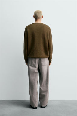 LIMITED EDITION DENIM TROUSERS WITH SEAM DETAIL - Zara фото 3