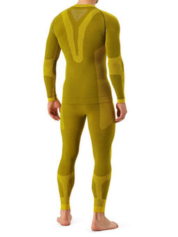 TEKSA Комплект мужской термокальсоны TLP 003+термофуфайка TLS 003 dark yellow