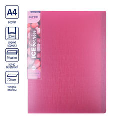 Expert Complete Trend ICEberries Папка с вкладышами 60 л. A4 700 мкм 25 мм лён 1 шт. брусника EC211820070