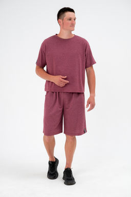 Костюм из футера унисекс бордо-меланж - Амадэль фото 17