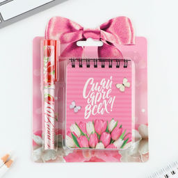 Подарочный набор, блокнот и ручка Сияй ярче всех!