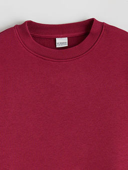 Bisiklet Yaka Bask?l? K?z ?ocuk Sweatshirt