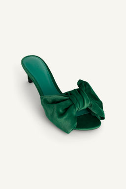 SANDALIA TAC?N MAXI LAZO LIMITED EDITION / Verde - Zara фото 6