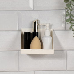 Органайзер настенный BASIC, 1 секция, с клеевой основой, 8.7×8×2 см, белый