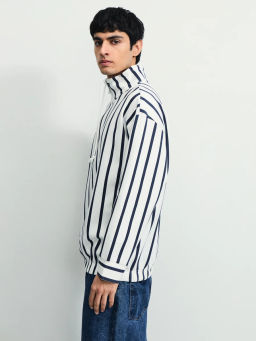 Толстовка в полоску на молнии / Zarina  фото 5