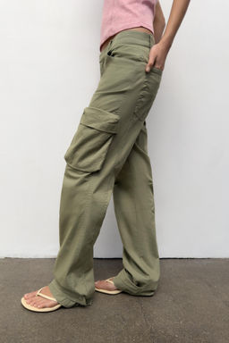 PANTAL?N RECTO CARGO / Khaki claro - Zara фото 5