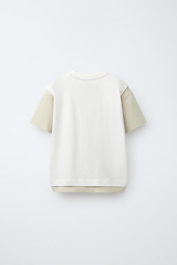 CAMISETA DOBLE SPORTY / CAMEL/BLANCO - Zara фото 2