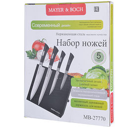 27770 Набор ножей 5 пр на магнит/подставке MB (х8) - Mayer&boch фото 4