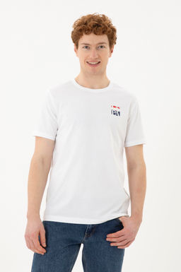 Футболка U.S. Polo Assn белая из хлопка  фото 8