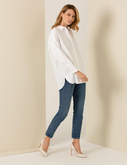 Beyaz Oversize Uzun Kollu G_mlek - Pierre cardin фото 4