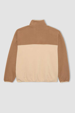 Флисовый свитшот свободного кроя Cool - Defacto фото 9