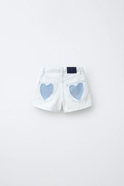 BERMUDA DENIM PARCHES CORAZ?N / Blanco - Zara фото 4