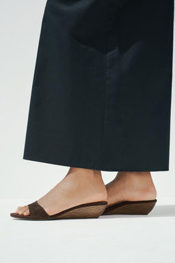 SUEDE WEDGE SANDALS - Zara фото 2