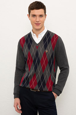 Erkek Antrasit Melanj Kazak